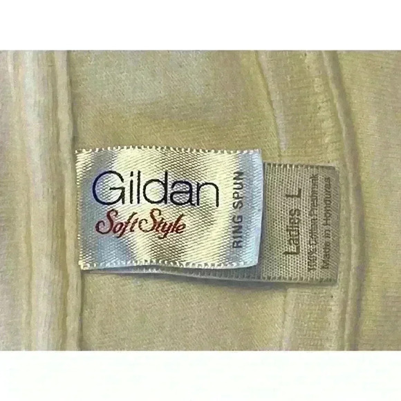 Firestone Women's Size LRG White Logo T-Shirt Gildan Brand Cap Sleeve - Picture 5 of 9